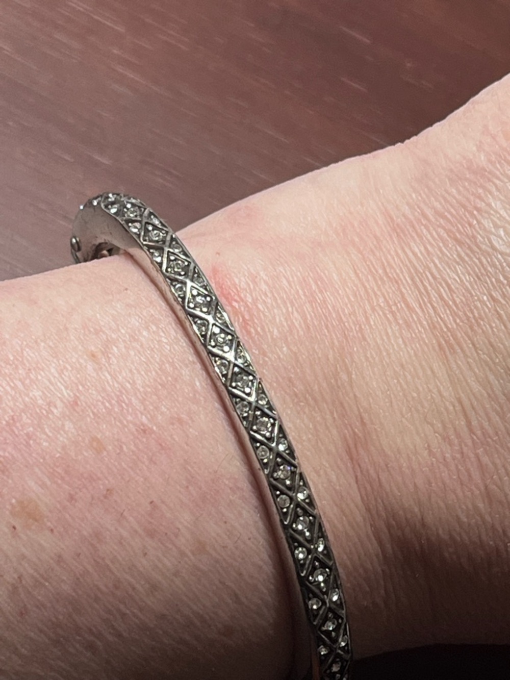 Brighton Diamond Hinged Bangle Style JB0392